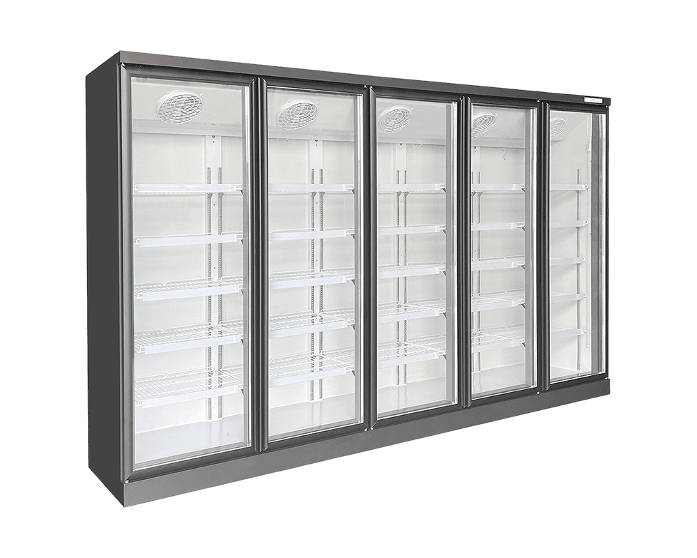 Wystawa na szklanych drzwiach Lodówka Wystawa detaliczna napojów Lodówka Merchandiser